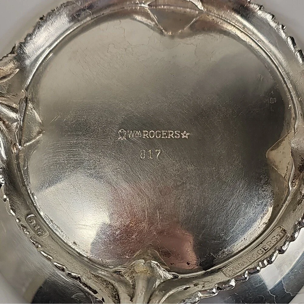 Vintage Wm Rogers 817 Silverplate Pitcher Aglaia President 1963-64 Footed